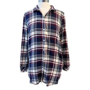 BARBOUR  Windbound Cotton Plaid Shirt Tunic US 6